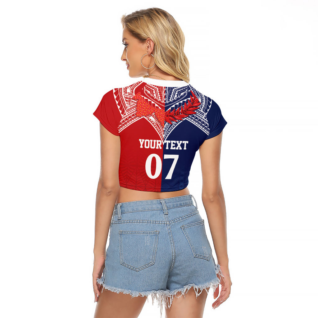 TokoUso Tonga Samoa Brothers Forever Custom Raglan Cropped T Shirt Ulafala and Heilala Unity LT7 - Polynesian Pride