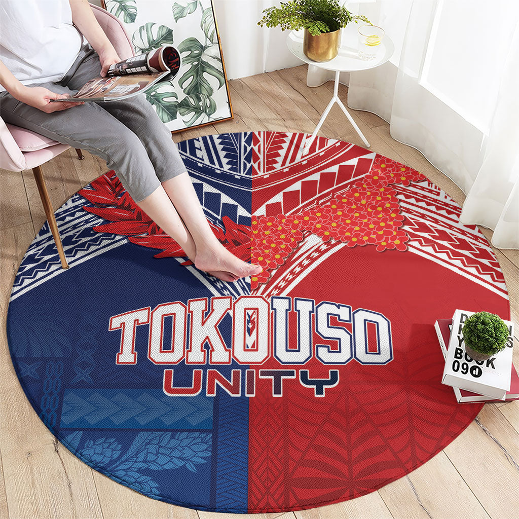 TokoUso Tonga Samoa Brothers Forever Round Carpet Ulafala and Heilala Unity LT7 - Polynesian Pride
