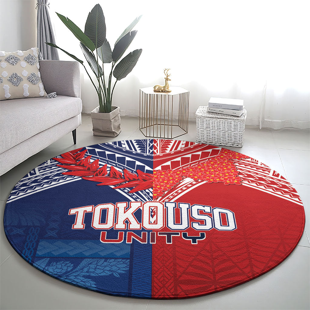 TokoUso Tonga Samoa Brothers Forever Round Carpet Ulafala and Heilala Unity LT7 - Polynesian Pride