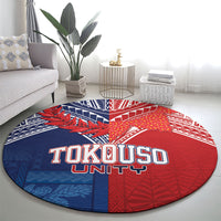 TokoUso Tonga Samoa Brothers Forever Round Carpet Ulafala and Heilala Unity LT7 - Polynesian Pride