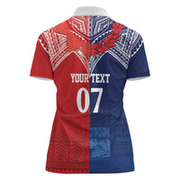 TokoUso Tonga Samoa Brothers Forever Custom Women Polo Shirt Ulafala and Heilala Unity LT7 - Polynesian Pride