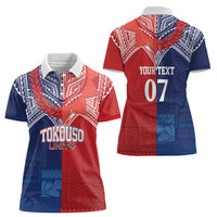 TokoUso Tonga Samoa Brothers Forever Custom Women Polo Shirt Ulafala and Heilala Unity LT7 - Polynesian Pride