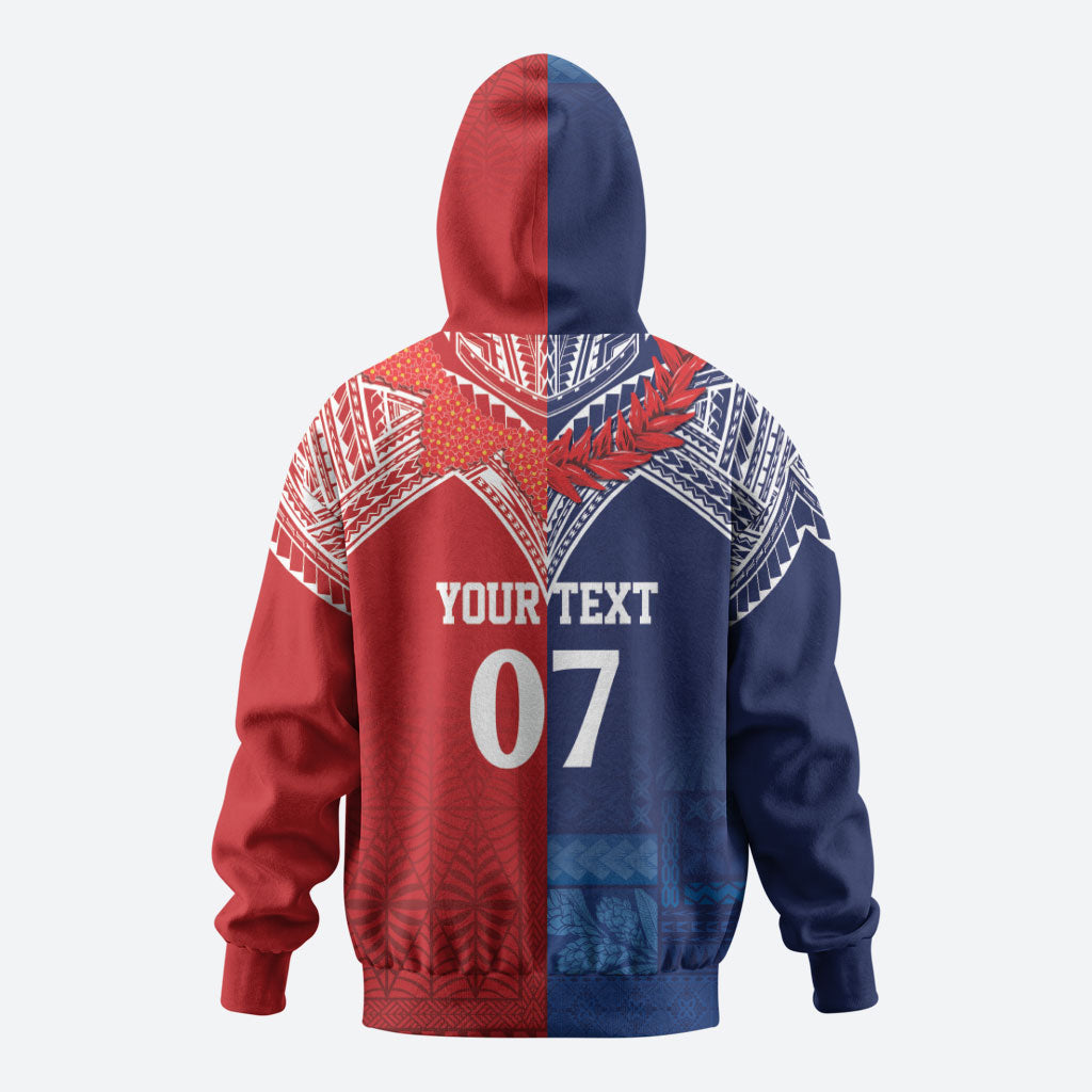 TokoUso Tonga Samoa Brothers Forever Custom Zip Hoodie Ulafala and Heilala Unity LT7 - Polynesian Pride