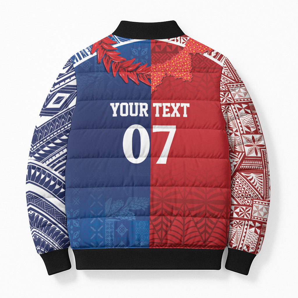 TokoUso Custom Tonga and Samoa Bomber Puffer Jacket Warriors War Clubs LT7 - Polynesian Pride