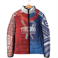 TokoUso Custom Tonga and Samoa Padded Jacket Warriors War Clubs LT7 - Polynesian Pride