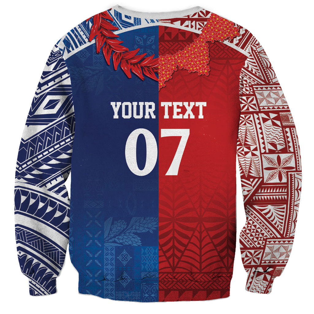 TokoUso Custom Tonga and Samoa Sweatshirt Warriors War Clubs LT7 - Polynesian Pride