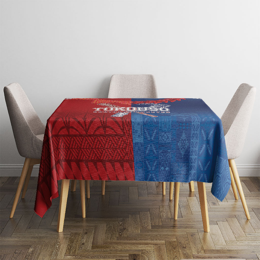 TokoUso Tonga and Samoa Tablecloth Warriors War Clubs LT7 - Polynesian Pride