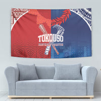 TokoUso Tonga and Samoa Tapestry Warriors War Clubs LT7 - Polynesian Pride
