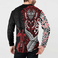Aotearoa Toitu Te Tiriti Button Sweatshirt Whakairo Wheku LT7 - Polynesian Pride