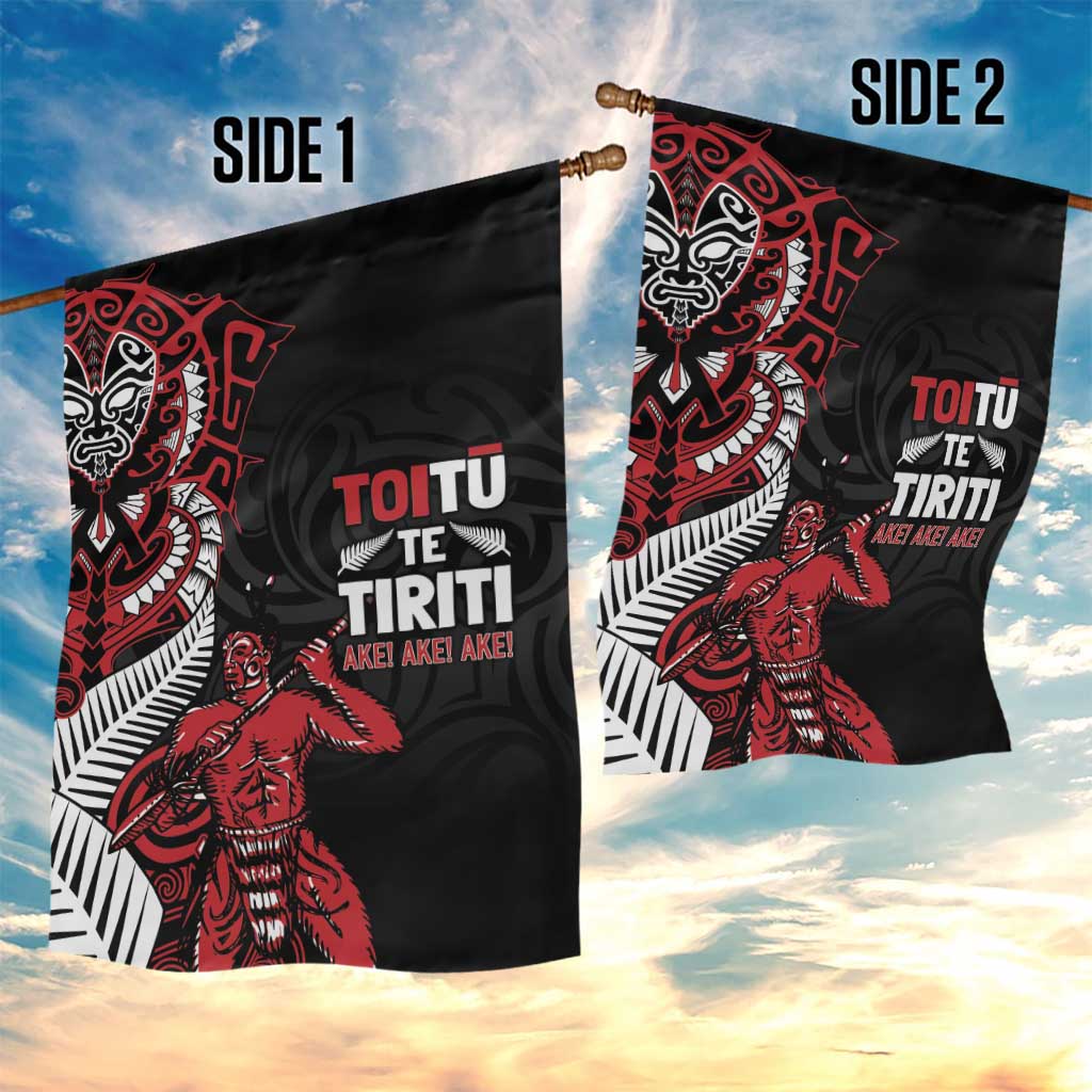 Aotearoa Toitu Te Tiriti Garden Flag Whakairo Wheku LT7 - Polynesian Pride