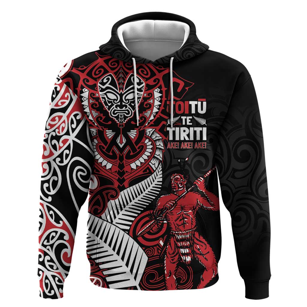 Aotearoa Toitu Te Tiriti Hoodie Whakairo Wheku