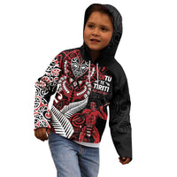 Aotearoa Toitu Te Tiriti Kid Hoodie Whakairo Wheku LT7 - Polynesian Pride