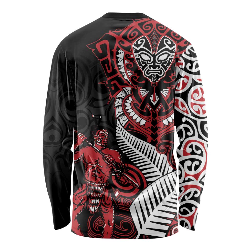 Aotearoa Toitu Te Tiriti Long Sleeve Shirt Whakairo Wheku LT7 - Polynesian Pride