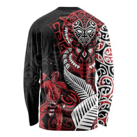 Aotearoa Toitu Te Tiriti Long Sleeve Shirt Whakairo Wheku LT7 - Polynesian Pride