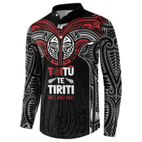 Aotearoa Maori Personalized Button Sweatshirt Toitu Te Tiriti Ake! Ake! Ake! LT7 - Polynesian Pride