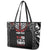 Aotearoa Maori Personalized Leather Tote Bag Toitu Te Tiriti Ake! Ake! Ake!