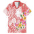 Polynesian Women's Day Wahine Family Matching Long Sleeve Bodycon Dress and Hawaiian Shirt Plumeria Marble Glaze - Pink LT7 Dad's Shirt - Short Sleeve Pink - Polynesian Pride