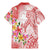 Polynesian Women's Day Wahine Family Matching Mermaid Dress and Hawaiian Shirt Plumeria Marble Glaze - Pink LT7 - Polynesian Pride