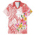 Polynesian Women's Day Wahine Family Matching Short Sleeve Bodycon Dress and Hawaiian Shirt Plumeria Marble Glaze - Pink LT7 Dad's Shirt - Short Sleeve Pink - Polynesian Pride