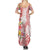 Polynesian Women's Day Wahine Family Matching Summer Maxi Dress and Hawaiian Shirt Plumeria Marble Glaze - Pink LT7 - Polynesian Pride