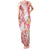 Polynesian Women's Day Wahine Family Matching Tank Maxi Dress and Hawaiian Shirt Plumeria Marble Glaze - Pink LT7 Mom's Dress Pink - Polynesian Pride