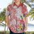 Polynesian Women's Day Wahine Hawaiian Shirt Plumeria Marble Glaze - Pink LT7 - Polynesian Pride