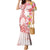 Polynesian Women's Day Wahine Mermaid Dress Plumeria Marble Glaze - Pink LT7 Women Pink - Polynesian Pride