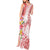 Polynesian Women's Day Wahine Tank Maxi Dress Plumeria Marble Glaze - Pink LT7 - Polynesian Pride