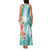 Polynesian Women's Day Wahine Family Matching Tank Maxi Dress and Hawaiian Shirt Plumeria Marble Glaze - Teal LT7 - Polynesian Pride