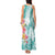 Polynesian Women's Day Wahine Tank Maxi Dress Plumeria Marble Glaze - Teal LT7 - Polynesian Pride