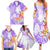 Polynesian Women's Day Wahine Family Matching Summer Maxi Dress and Hawaiian Shirt Plumeria Marble Glaze - Purple LT7 - Polynesian Pride