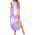 Polynesian Women's Day Wahine Family Matching Summer Maxi Dress and Hawaiian Shirt Plumeria Marble Glaze - Purple LT7 Mom's Dress Purple - Polynesian Pride