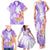 Polynesian Women's Day Wahine Family Matching Tank Maxi Dress and Hawaiian Shirt Plumeria Marble Glaze - Purple LT7 - Polynesian Pride