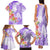 Polynesian Women's Day Wahine Family Matching Tank Maxi Dress and Hawaiian Shirt Plumeria Marble Glaze - Purple LT7 - Polynesian Pride