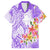 Polynesian Women's Day Wahine Hawaiian Shirt Plumeria Marble Glaze - Purple LT7 Purple - Polynesian Pride