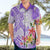 Polynesian Women's Day Wahine Hawaiian Shirt Plumeria Marble Glaze - Purple LT7 - Polynesian Pride