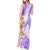 Polynesian Women's Day Wahine Tank Maxi Dress Plumeria Marble Glaze - Purple LT7 - Polynesian Pride