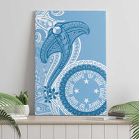 Micronesia FSM Canvas Wall Art Shark and Manta Classic Style LT7 - Polynesian Pride