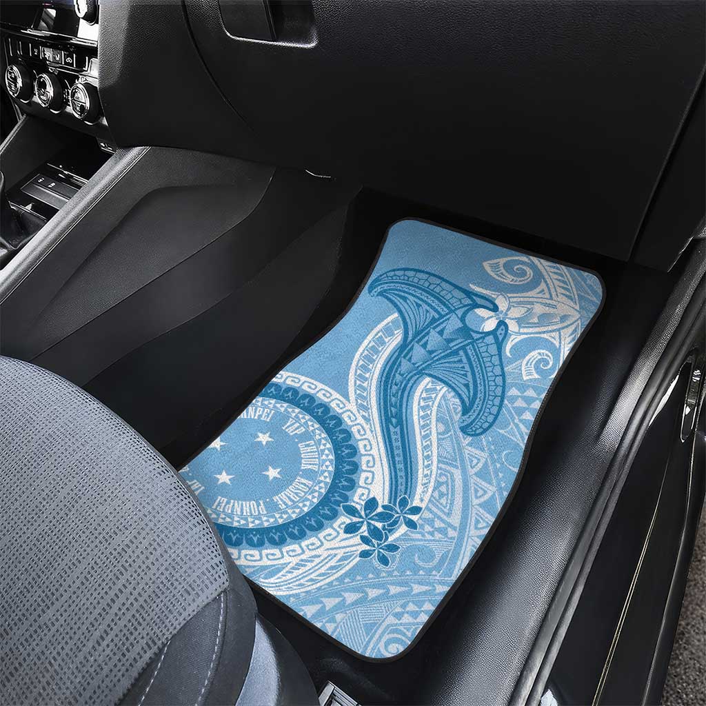 Micronesia FSM Car Mats Shark and Manta Classic Style LT7 - Polynesian Pride