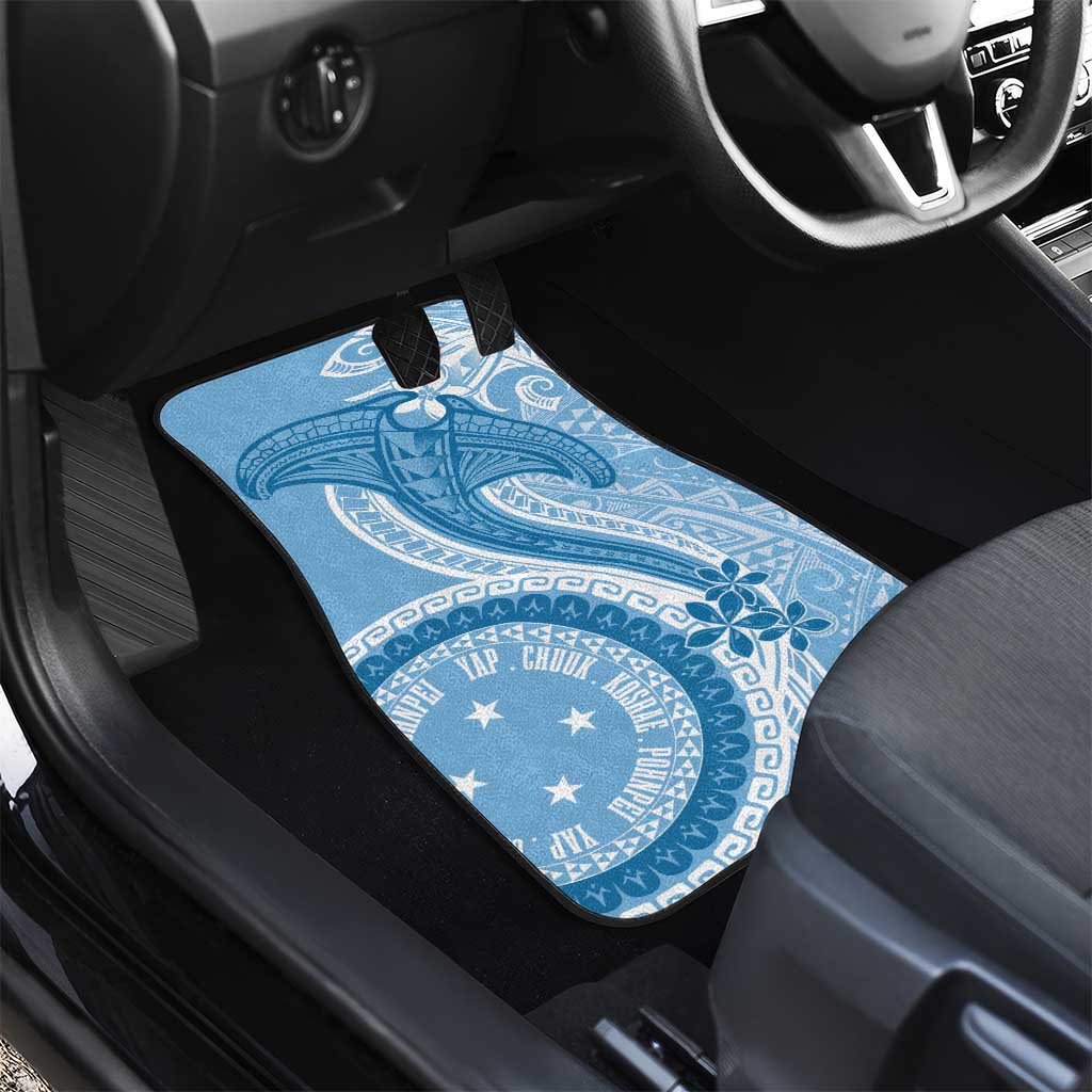 Micronesia FSM Car Mats Shark and Manta Classic Style LT7 - Polynesian Pride