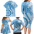 Micronesia FSM Family Matching Long Sleeve Bodycon Dress and Hawaiian Shirt Shark and Manta Classic Style