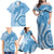 Micronesia FSM Family Matching Off Shoulder Maxi Dress and Hawaiian Shirt Shark and Manta Classic Style