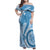 Micronesia FSM Family Matching Off Shoulder Maxi Dress and Hawaiian Shirt Shark and Manta Classic Style