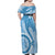 Micronesia FSM Family Matching Off Shoulder Maxi Dress and Hawaiian Shirt Shark and Manta Classic Style