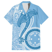 Micronesia FSM Hawaiian Shirt Shark and Manta Classic Style LT7 Turquoise - Polynesian Pride