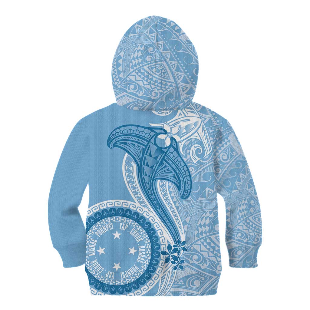 Micronesia FSM Kid Hoodie Shark and Manta Classic Style LT7 - Polynesian Pride