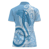 Micronesia FSM Women Polo Shirt Shark and Manta Classic Style LT7 - Polynesian Pride