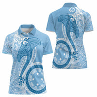 Micronesia FSM Women Polo Shirt Shark and Manta Classic Style LT7 - Polynesian Pride