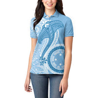 Micronesia FSM Women Polo Shirt Shark and Manta Classic Style LT7 - Polynesian Pride