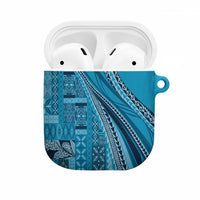 Pasifika Women's Day - Samoa Siapo Malu Tattoo Inspired AirPods Case Turquoise LT7 Turquoise - Polynesian Pride